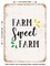 DECORATIVE METAL SIGN - Farm Sweet Farm2 - Vintage Rusty Look